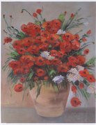 AMAPOLAS EN MACETA Oil Canvas Landscaping