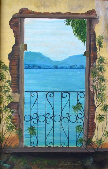 " Balcón  Abandonado " Acrylic Canvas Landscaping