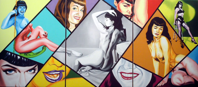 Bettie Page Óleo Lienzo Figura