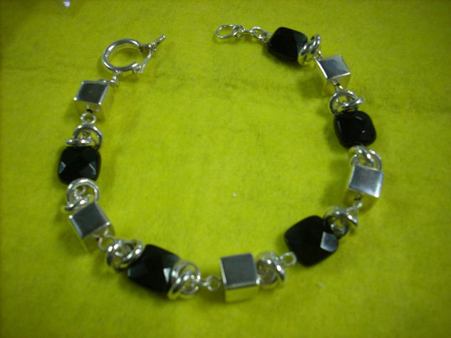 pulsera ónix y plata 