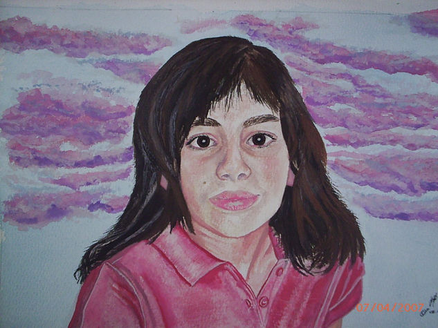 Mariña Watercolour Card Portrait