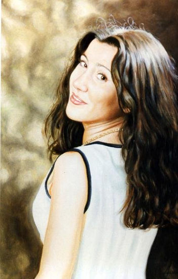 Retrato de Chica-Chilches Oil Canvas Portrait