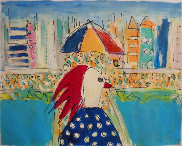 Carnaval del gallo Acrylic Canvas Figure Painting