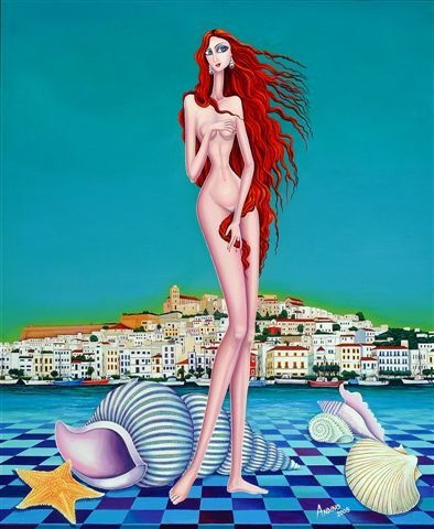 Venus de Ibiza Oil Canvas Figure Painting