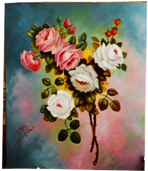 Rosas Oil Canvas Floral Painting