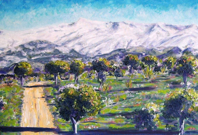 El Veleta desde La Alfaguara Oil Canvas Landscaping