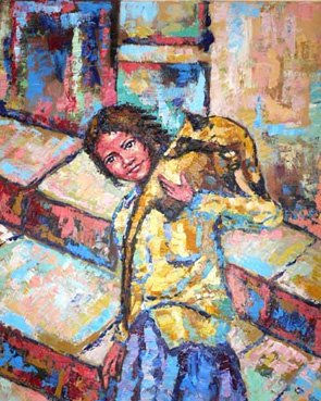 En la calle Acrylic Canvas Figure Painting