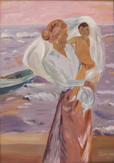 Después del baño - Copia de Sorolla Óleo Lienzo Figura