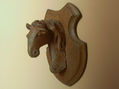 cabeza de caballo tallada a mano