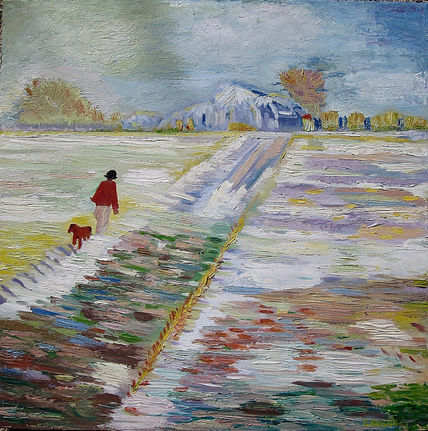Paisaje con nieve -...