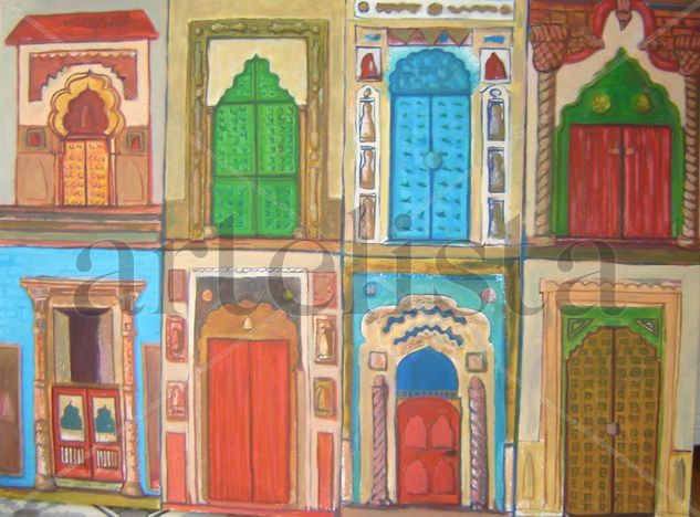 puertas indias Acrylic Canvas Others