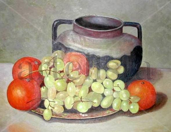 Uvas y naranjas Oil Canvas Still Life Paintings