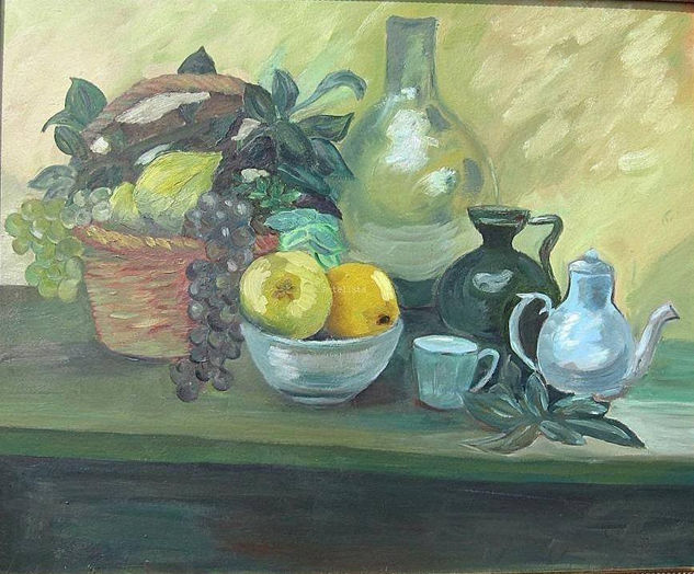 Canasta de frutas Oil Panel Still Life Paintings