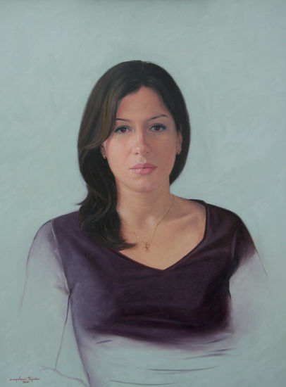 Retrato de Mónica Priscila Óleo Lienzo Retrato