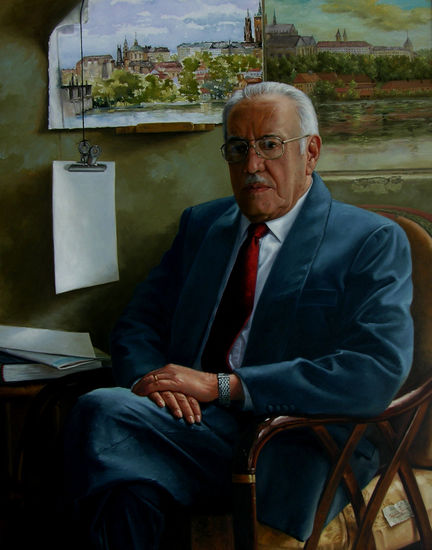 Oswaldo Muñoz Mariño Oil Canvas Portrait