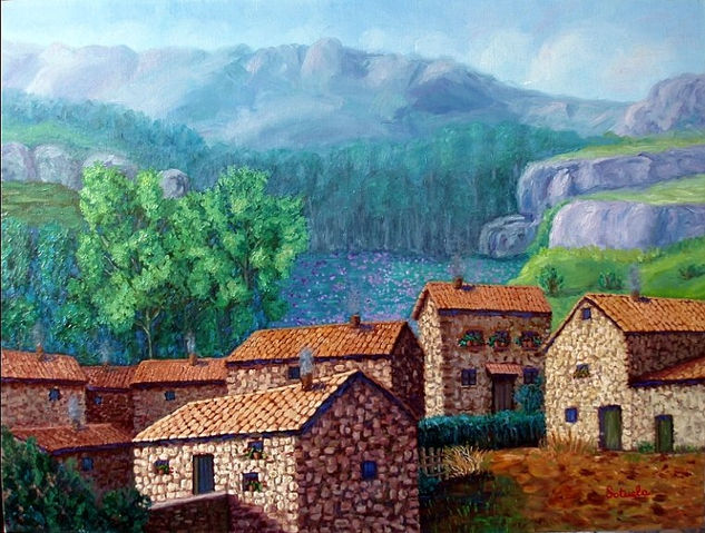 Pueblo de León Oil Canvas Landscaping