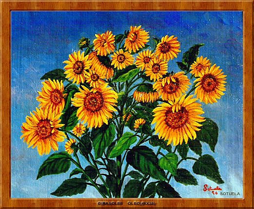 Girasoles Oil Canvas Floral Painting