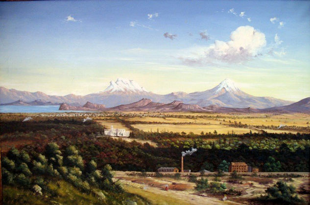 valle de mexico vista molino del rey Oil Canvas Landscaping