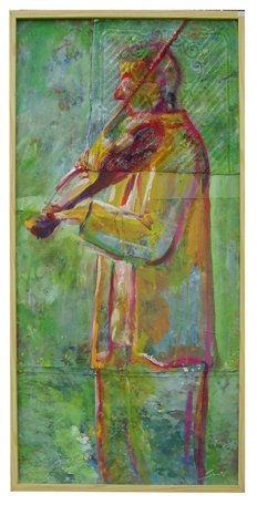 Violin Oil Canvas Figure Painting