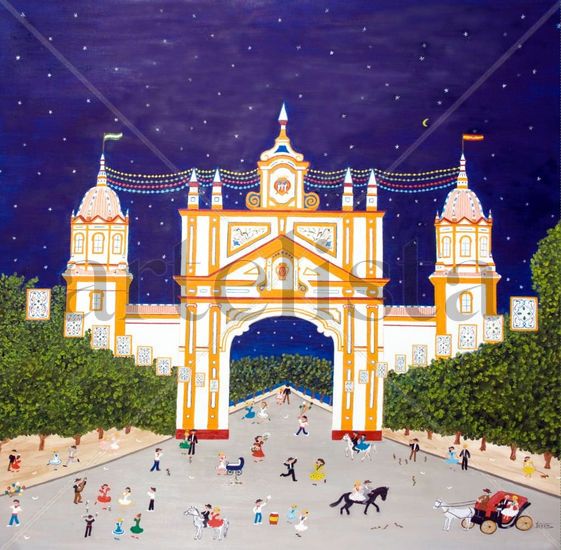 Feria de Sevilla Oil Canvas Others