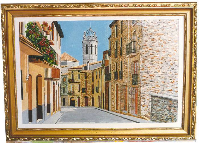 Carrer del Forn Oil Canvas