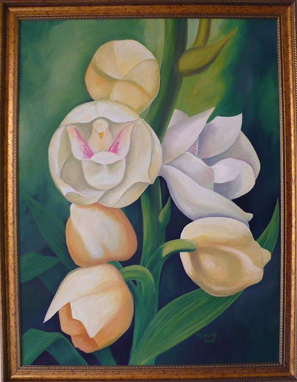 Flor de Espiritu Santo Oil Canvas Floral Painting