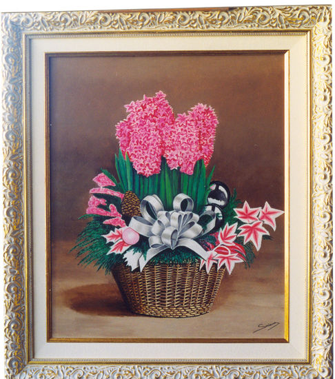 Cesta Flores Oil Canvas