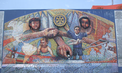 MURAL ADIOS POLIO ROTARY INTERNATIONAL