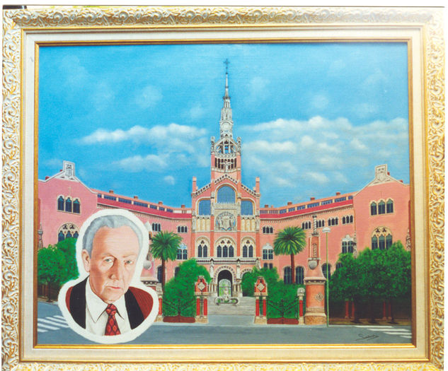 Homenaje al Dr. Trueta Oil Canvas