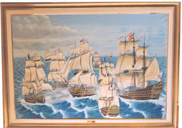 Batalla de Trafalgar Oil Canvas