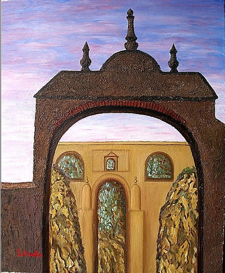 Málaga Ronda Arco de Felipe V Oil Canvas Landscaping