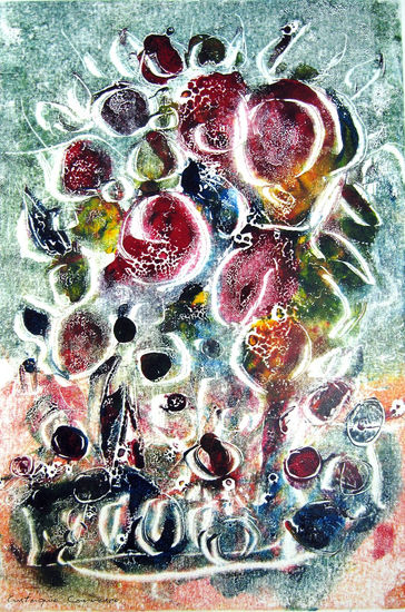 Flores de Vyniket Oil Card Floral Painting