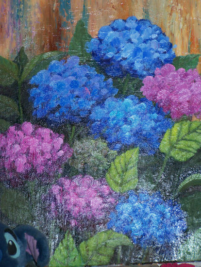 hortensias Oil Canvas Floral Painting