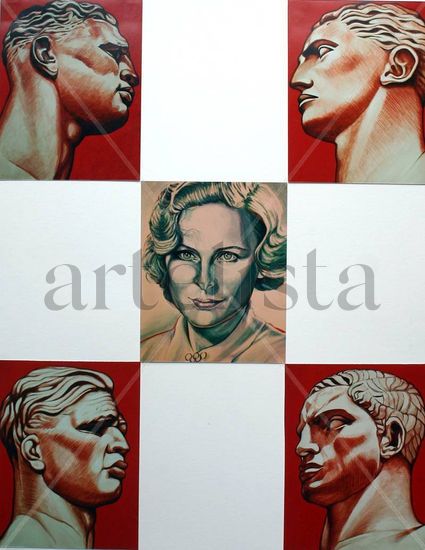 Leni Riefenstahl ( Olimpia) Acrylic Canvas Portrait