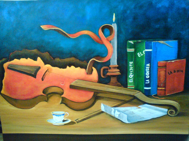 violin Óleo Lienzo Paisaje