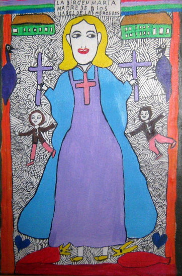 La virgen Maria madre de Dios Acrylic Canvas Figure Painting