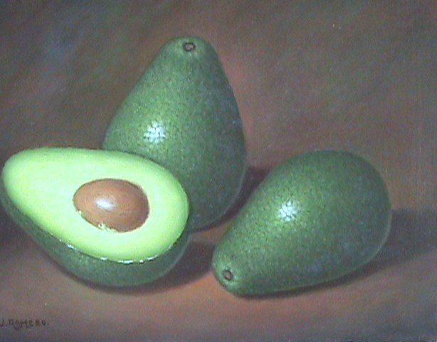 AGUACATES Óleo Lienzo Bodegones