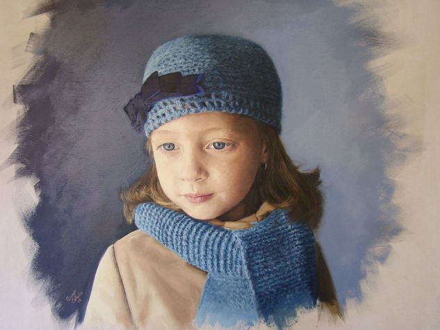 NIÑA Oil Panel Portrait