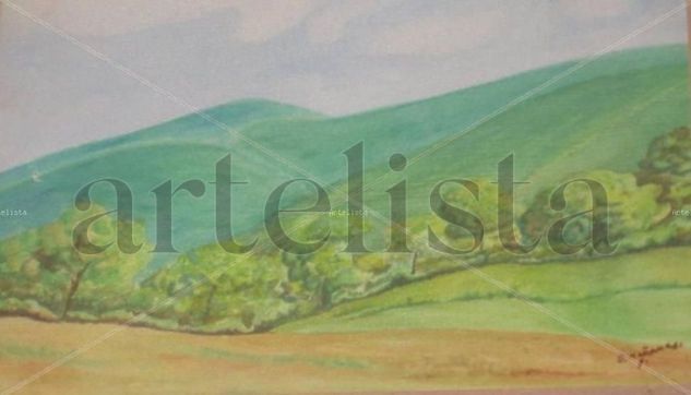 Castaños de S. Miguel. Watercolour Paper Landscaping