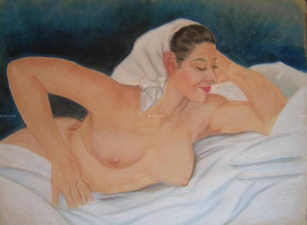 Desnudo. Pastel Papel Retrato