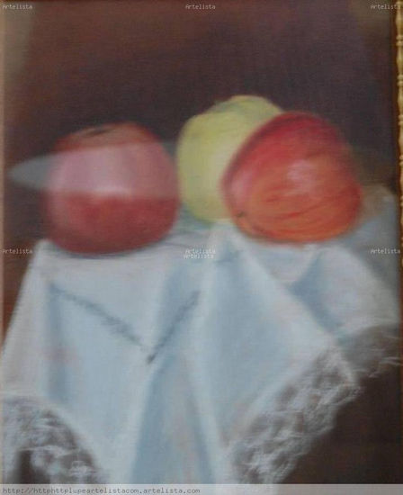 Manzanas. Pastel Paper Still Life Paintings