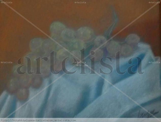 Racimo de uvas. Pastel Paper Still Life Paintings