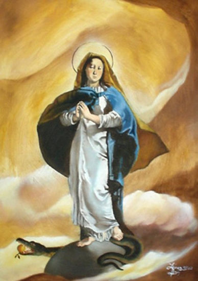 Inmaculada concepción Óleo Lienzo Figura