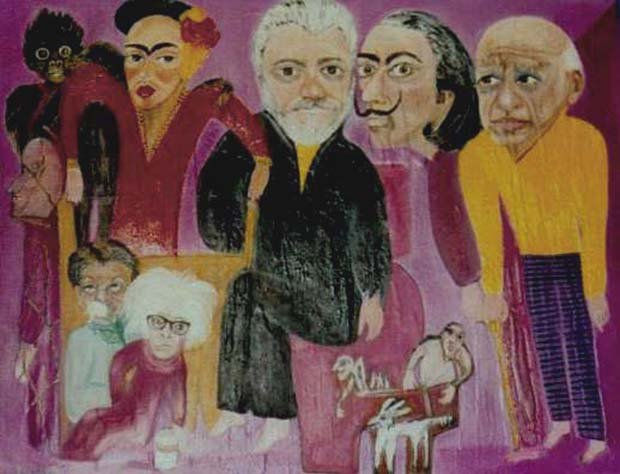 "Frida,Cubiles, Dalí, Picasso, Diego y Warholl" Acrílico Tela Retrato