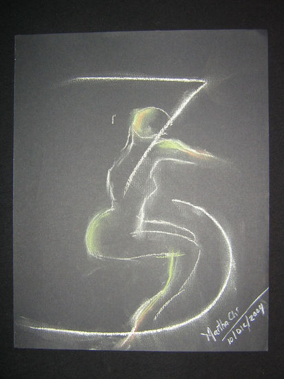 "Tercio" Pastel Paper Nude Paintings