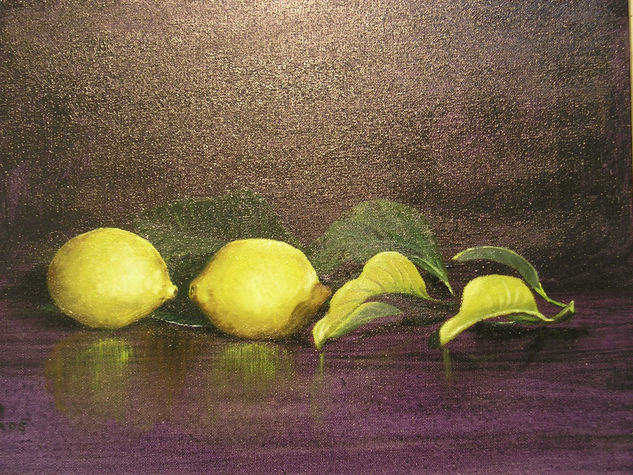 limones II Oil Canvas Still Life Paintings