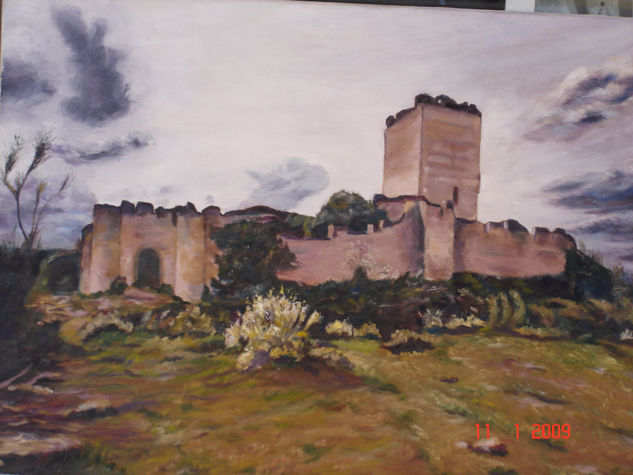 Castillo de Peñafiel Óleo Lienzo Paisaje