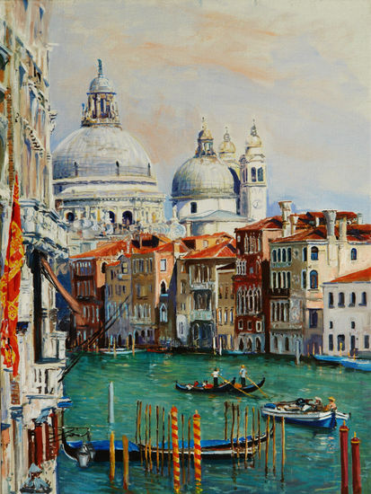 UN GIORNO A VENEZIA Oil Canvas Landscaping