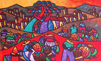 Serie Bi-Banderas 01 Oil Canvas Landscaping