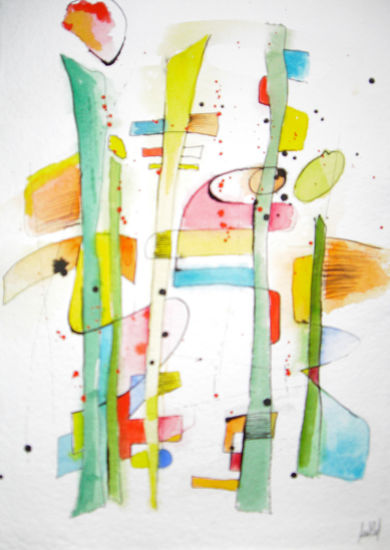 tres y medio Watercolour Paper Figure Painting